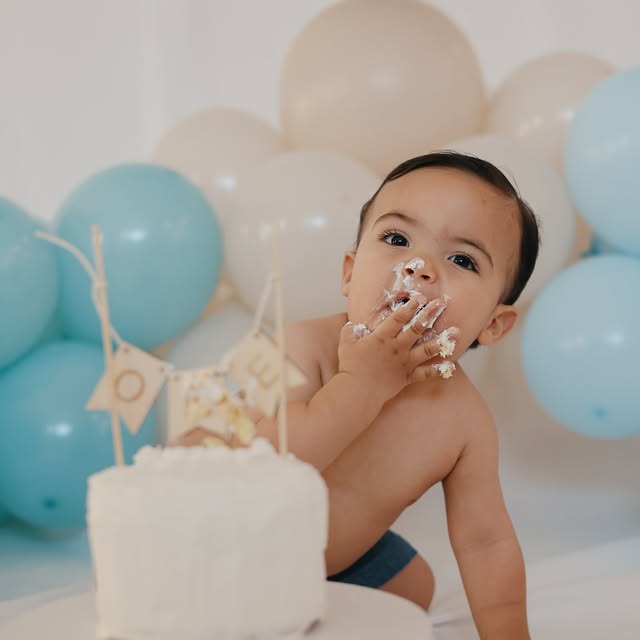 Baby celebrating a milestone